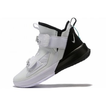 2020 Nike LeBron Soldier 13 White Black AR4228-100 Shoes